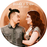 Wedding Favor Illustration - Arnold and Katie