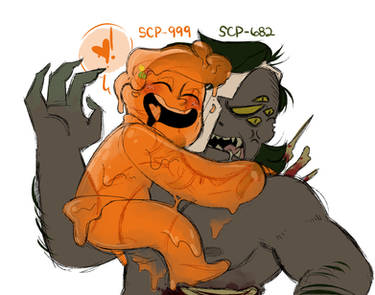 SCP 682 And Scp 999 (human) by nongying on DeviantArt