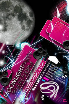 moonlight party flyer