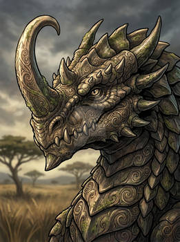 African Adzebill Dragon Portrait