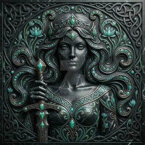 Lady of the Lake Marble Portrait