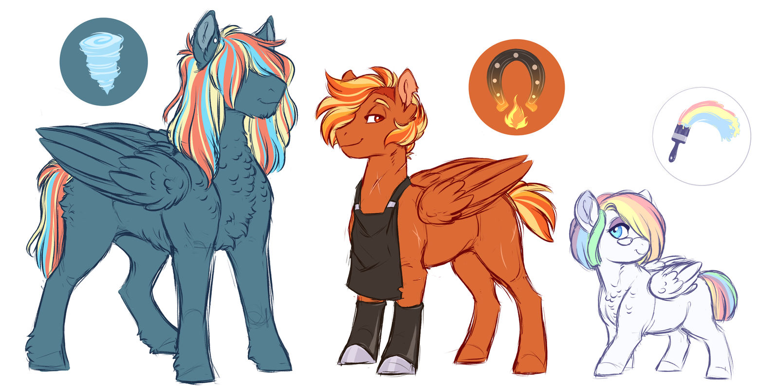 Rainbow Dash Line Redesigned