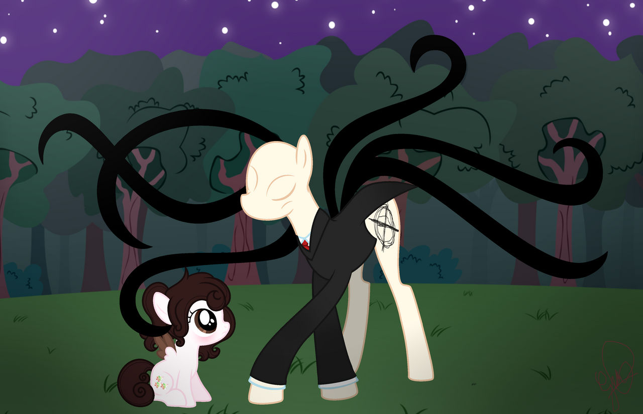 Mlp Slender MLP first childhood horror game SlenderMan by Bah-Rosales on DeviantArt