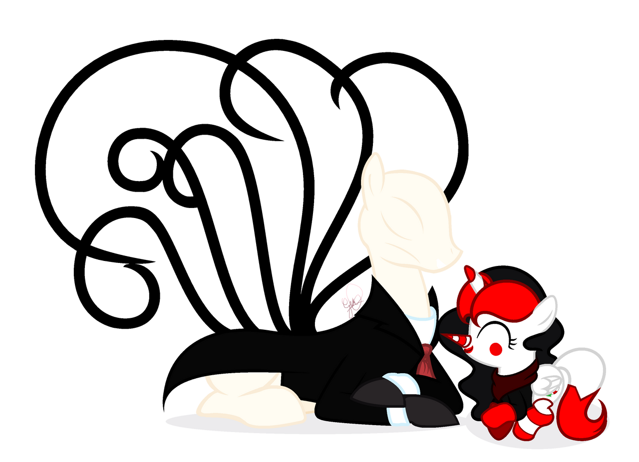 Mlp Slender MLP Peppermintfox and Slender pony by d-AMORE on DeviantArt