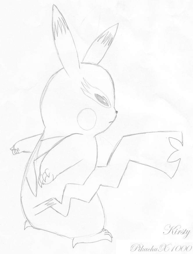 Pikachu Rear View Pikachu 'Pikachux' Back view by PikachuX1000 on DeviantArt
