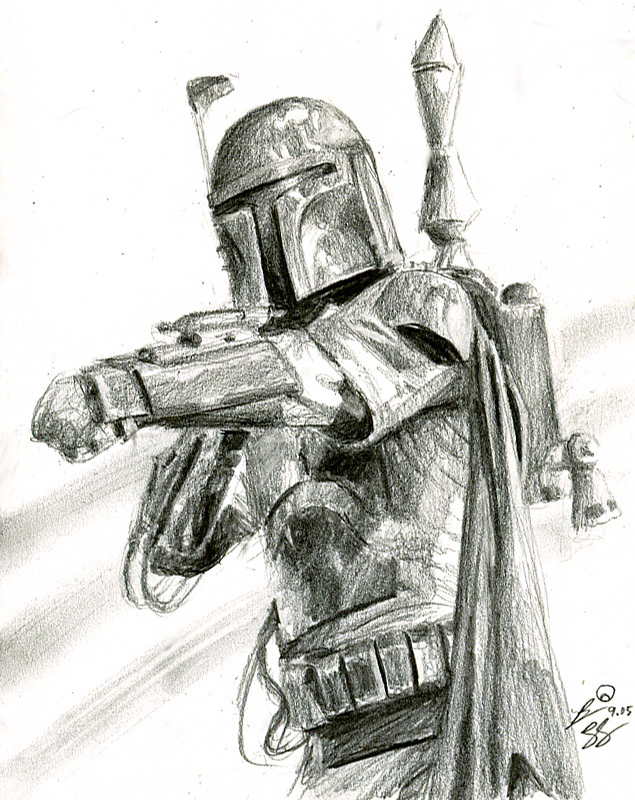 boba fett sketch 2