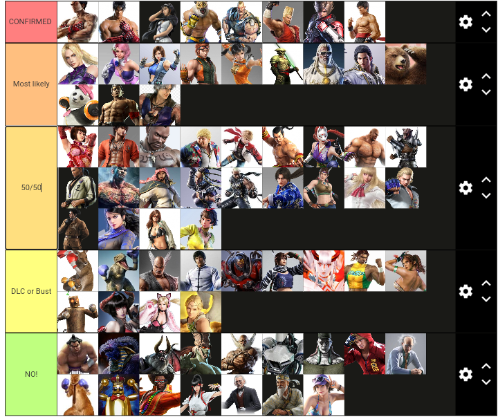 Tokkon Roster Tekken 8 roster predictions by TheXboxGhoul on DeviantArt
