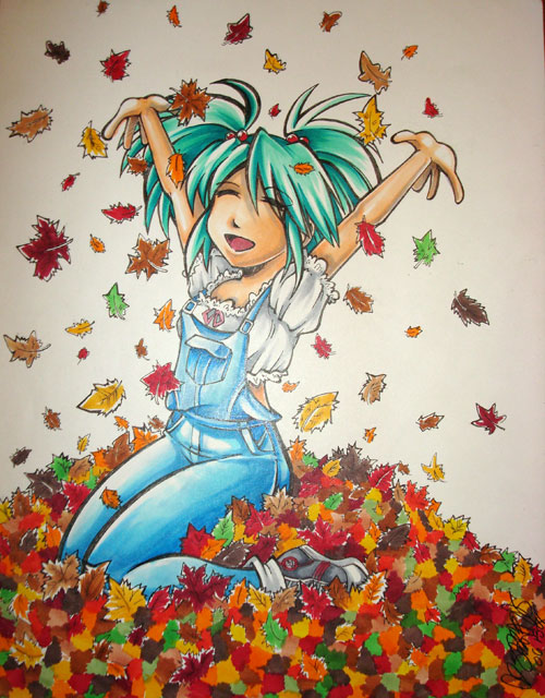 Cute girl in Autumn