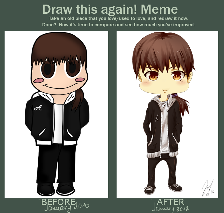 Draw This Again Meme - chibi Aka