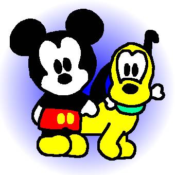 Mickey and Pluto