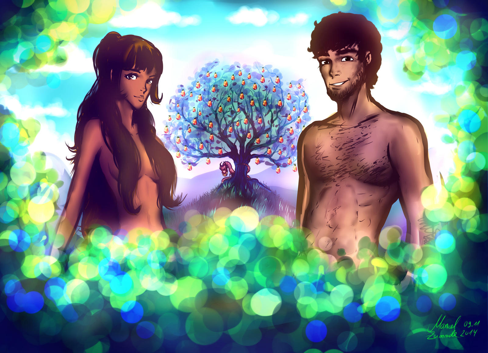 Adam and Eve by Madazu on DeviantArt