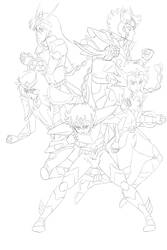 Saint Seiya Bronze lineart