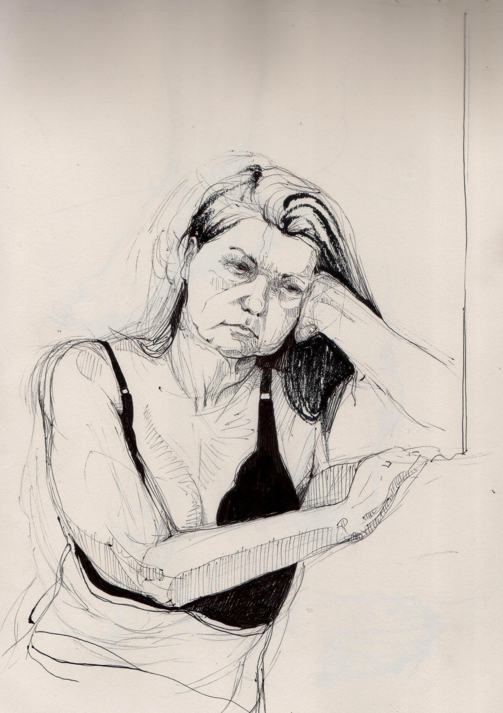 Sitting woman sketch