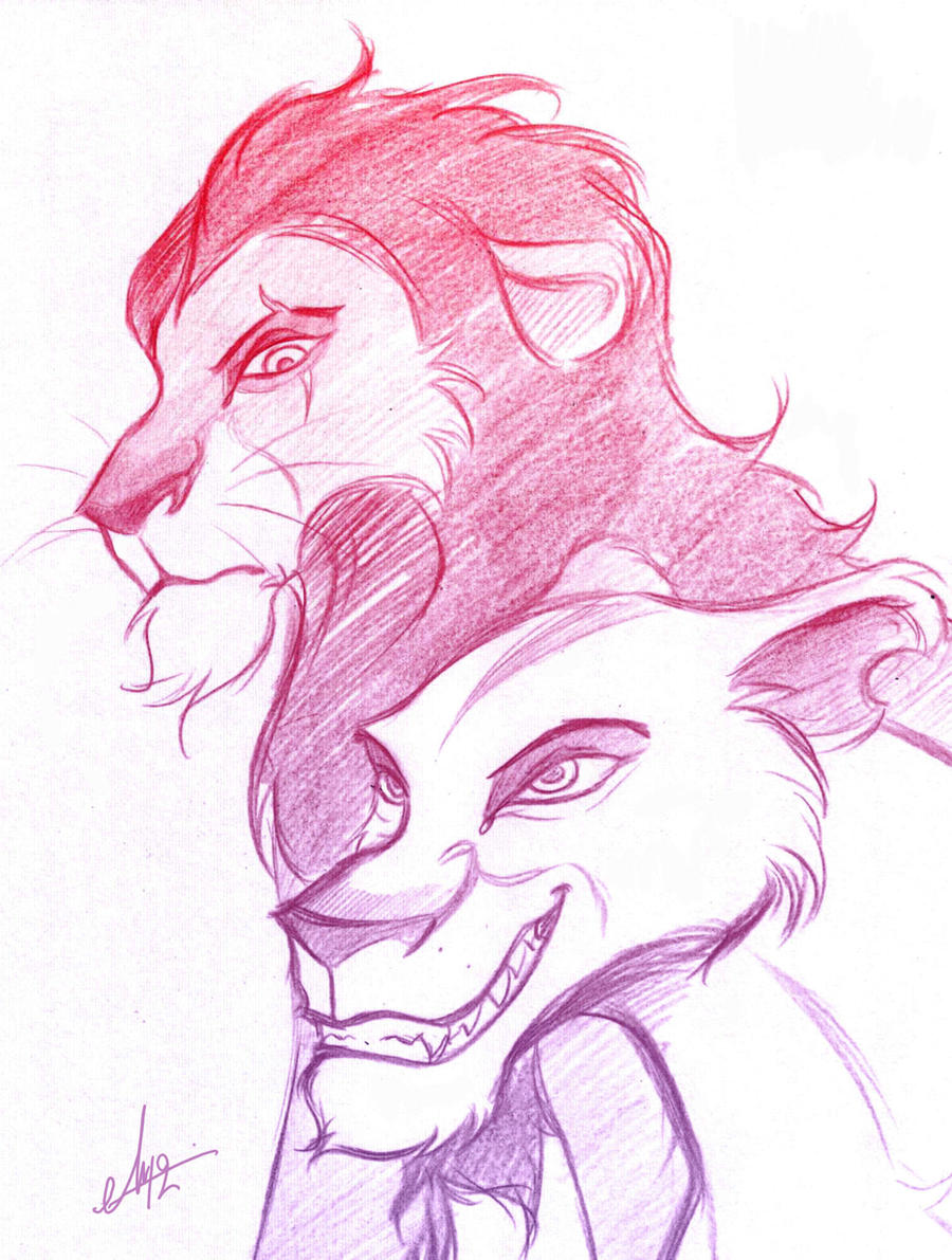 Scar and Zira - Sketch