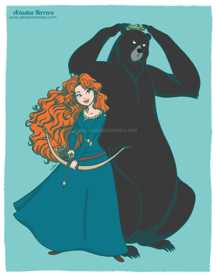 Brave, princess Merida - Disney fan art collection