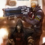 Reaper and Soldier 76 of Overwatch FanArt.
