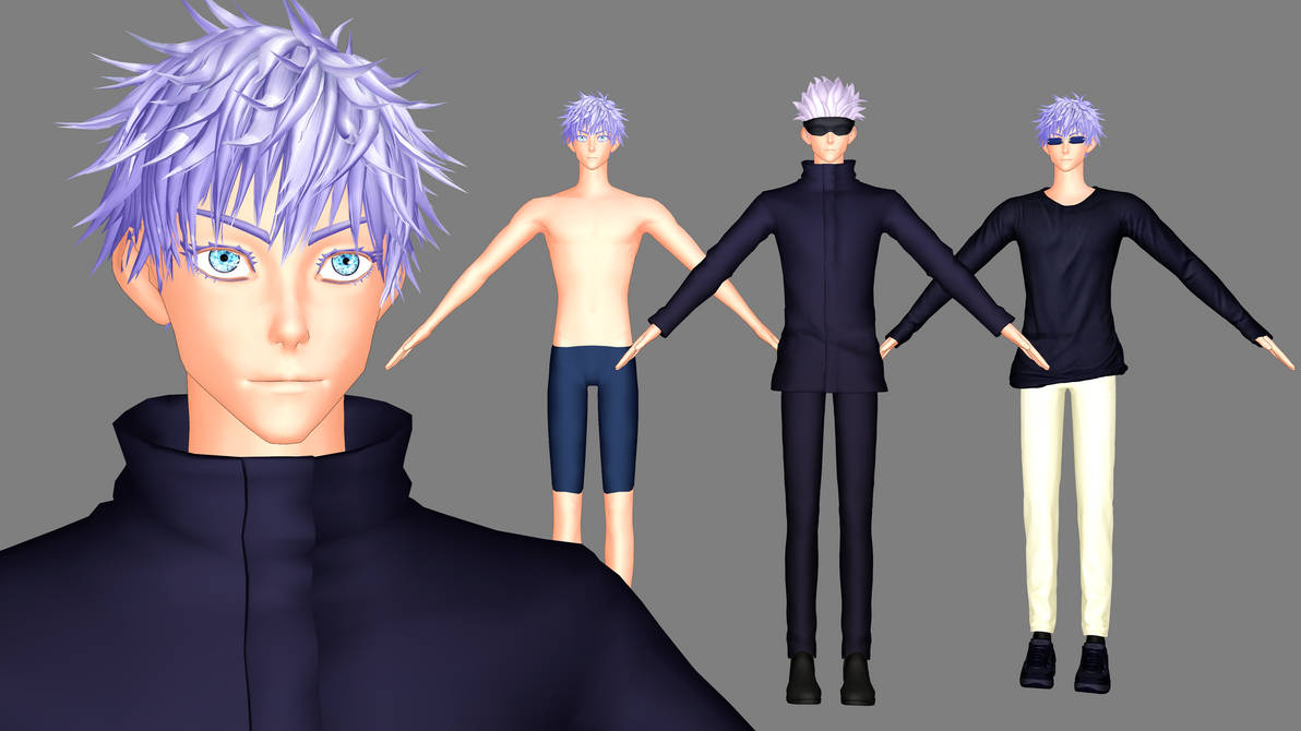 MMD Jujutsu Kaisen Satoru Gojo model download by cher-the-cat on DeviantArt