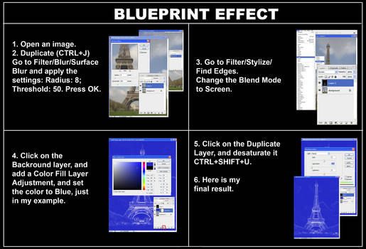 blue print effect