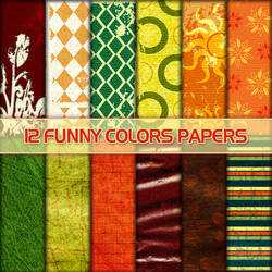 Funny Colors Scrapbook Papers