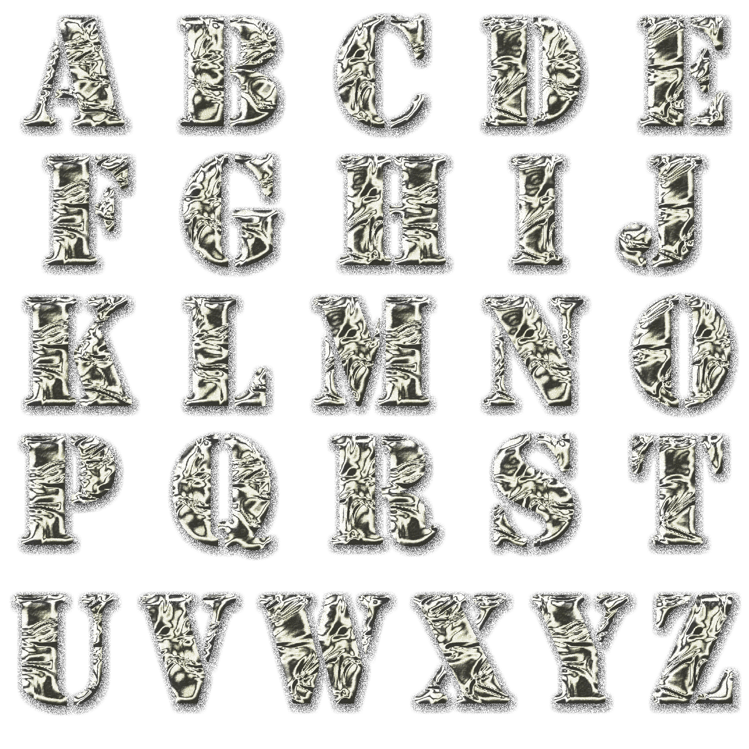 Silk Platinum Alphabet