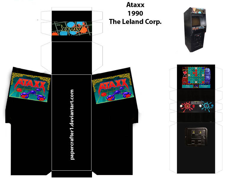 Arcade Shell Template Ataxx Paper Arcade Cabinet Template by Papercrafter1 on DeviantArt