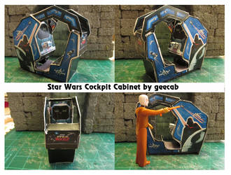 Multi-shot Star Wars Arcade Cabinet Papercraft