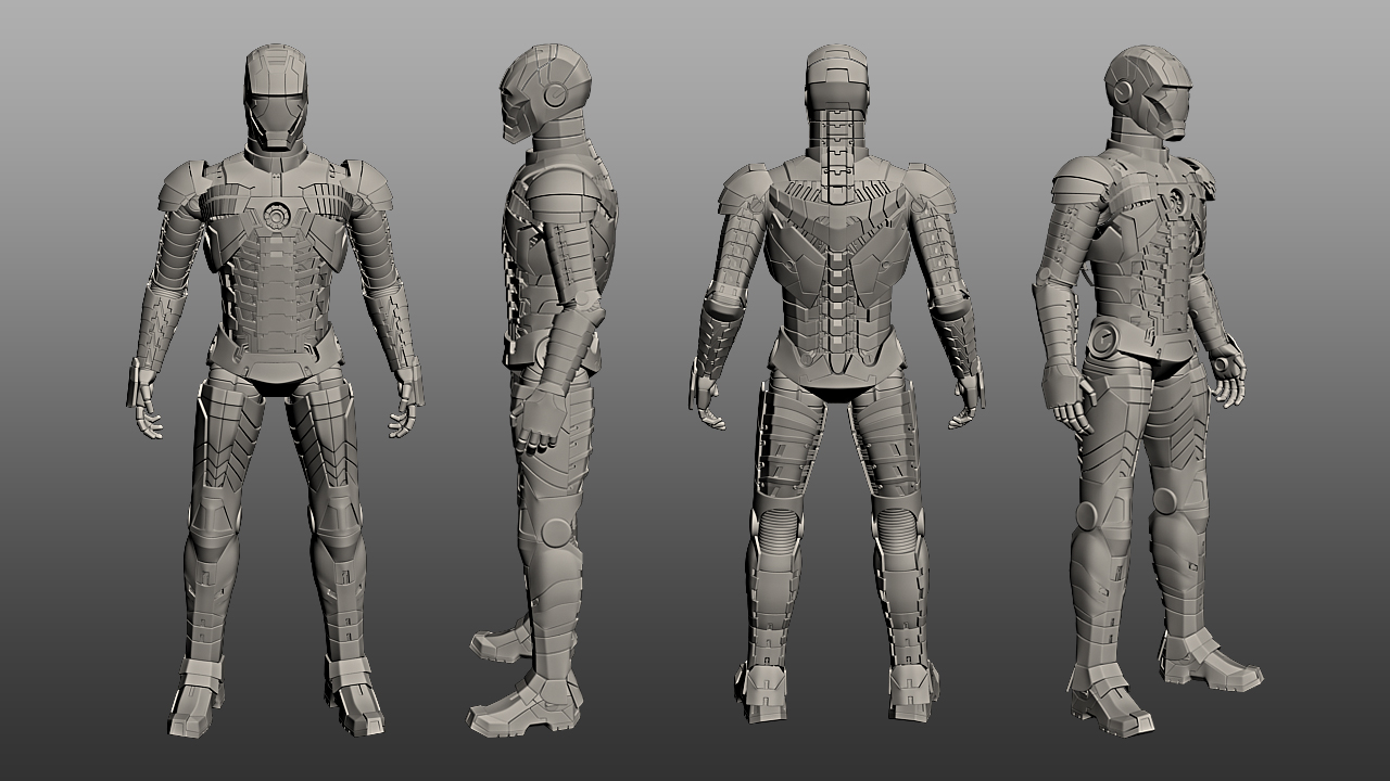 Iron Man 2 - Clay Render