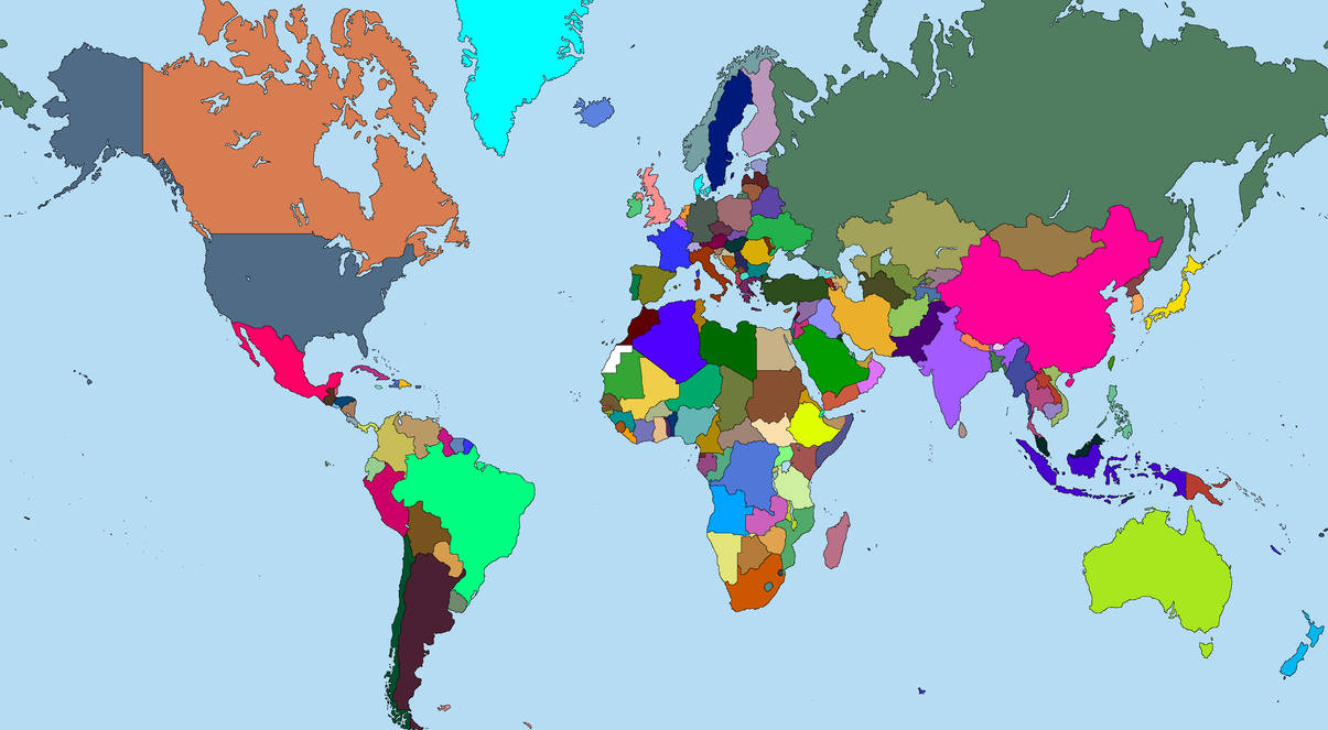 Mercator world map (X2 Color scheme) by qwertyuiopasd1234567 on DeviantArt