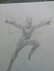 Old drawing of a batman