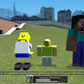 Blockland and Roblox and Minecraft