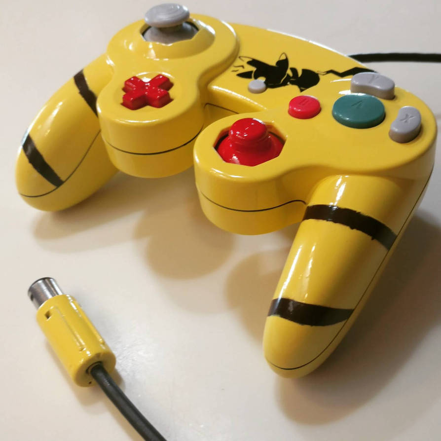 Custom Gc Controllers Pokemon Pikachu themed custom controller by TradermonTrades on DeviantArt
