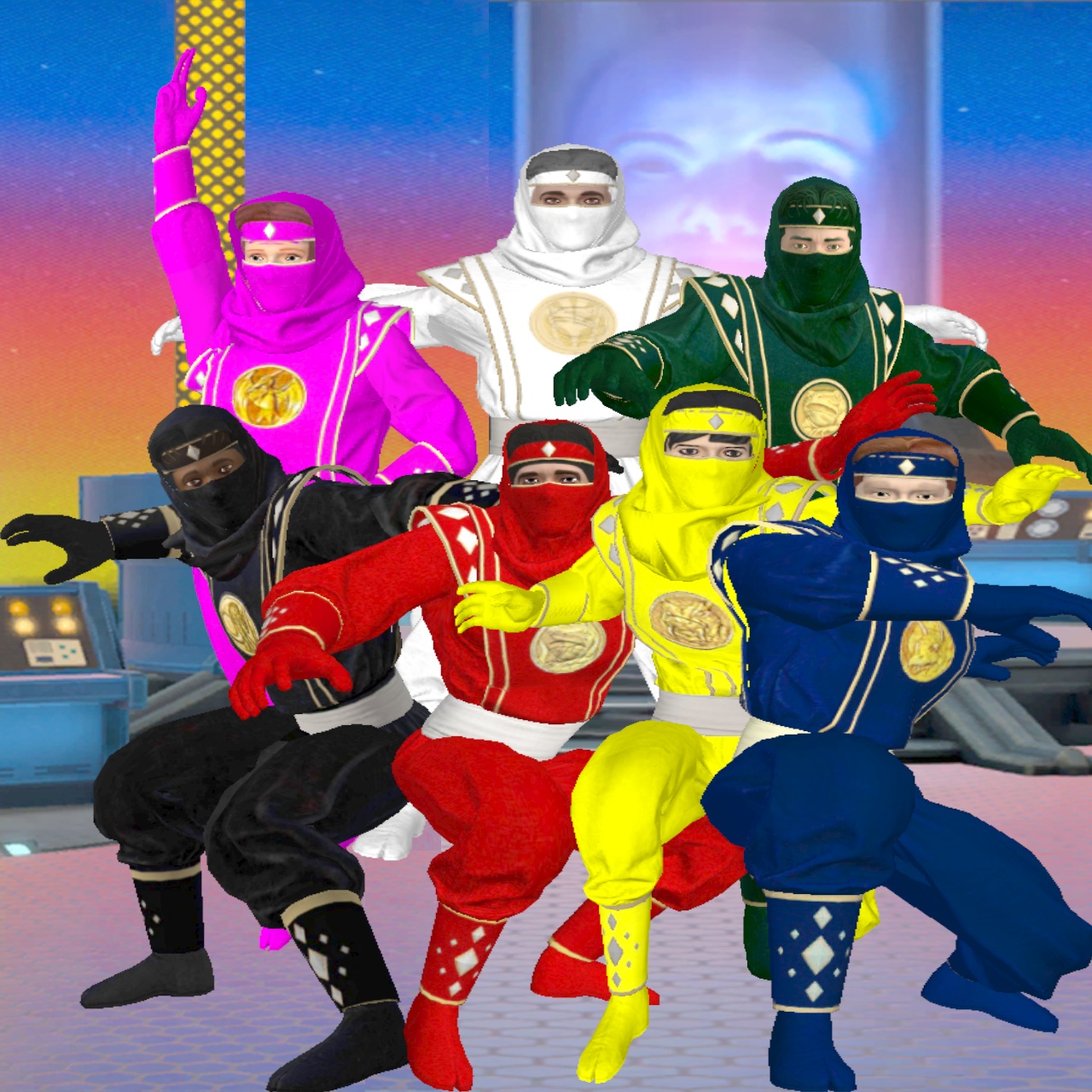 MMPR 7 Ninjetti Rangers by karl2db on DeviantArt