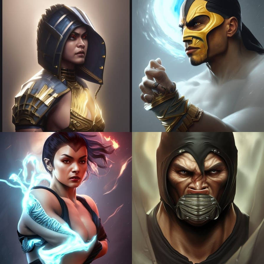 AI Generated Art My OG Mortal Kombat Characters by karl2db on DeviantArt