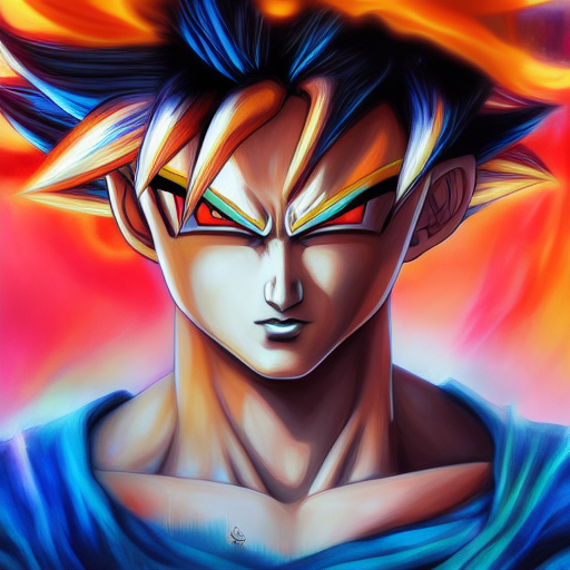 Super Saiyan Goku Wallpaper 4K, Dragon Ball Z, AI art