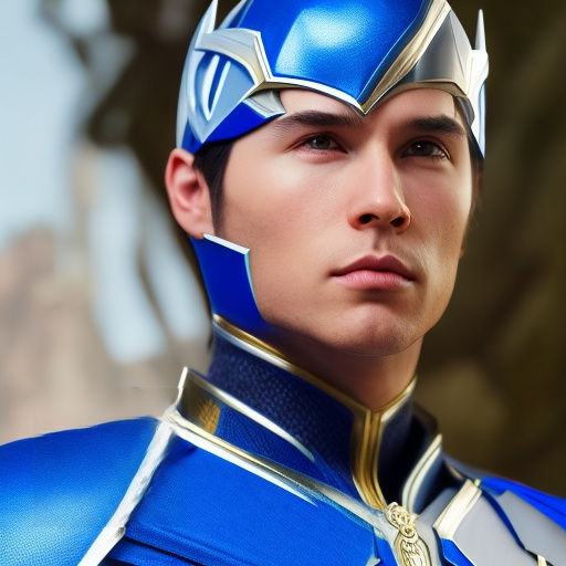 AI Generated Art Blue Ranger New Helmet Unmasked by karl2db on DeviantArt