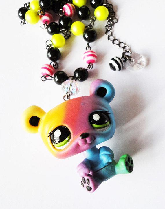 Kawaii Teddy Swarovski Pearls Necklace