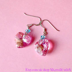 Swarovski Crystal Heart Earrings