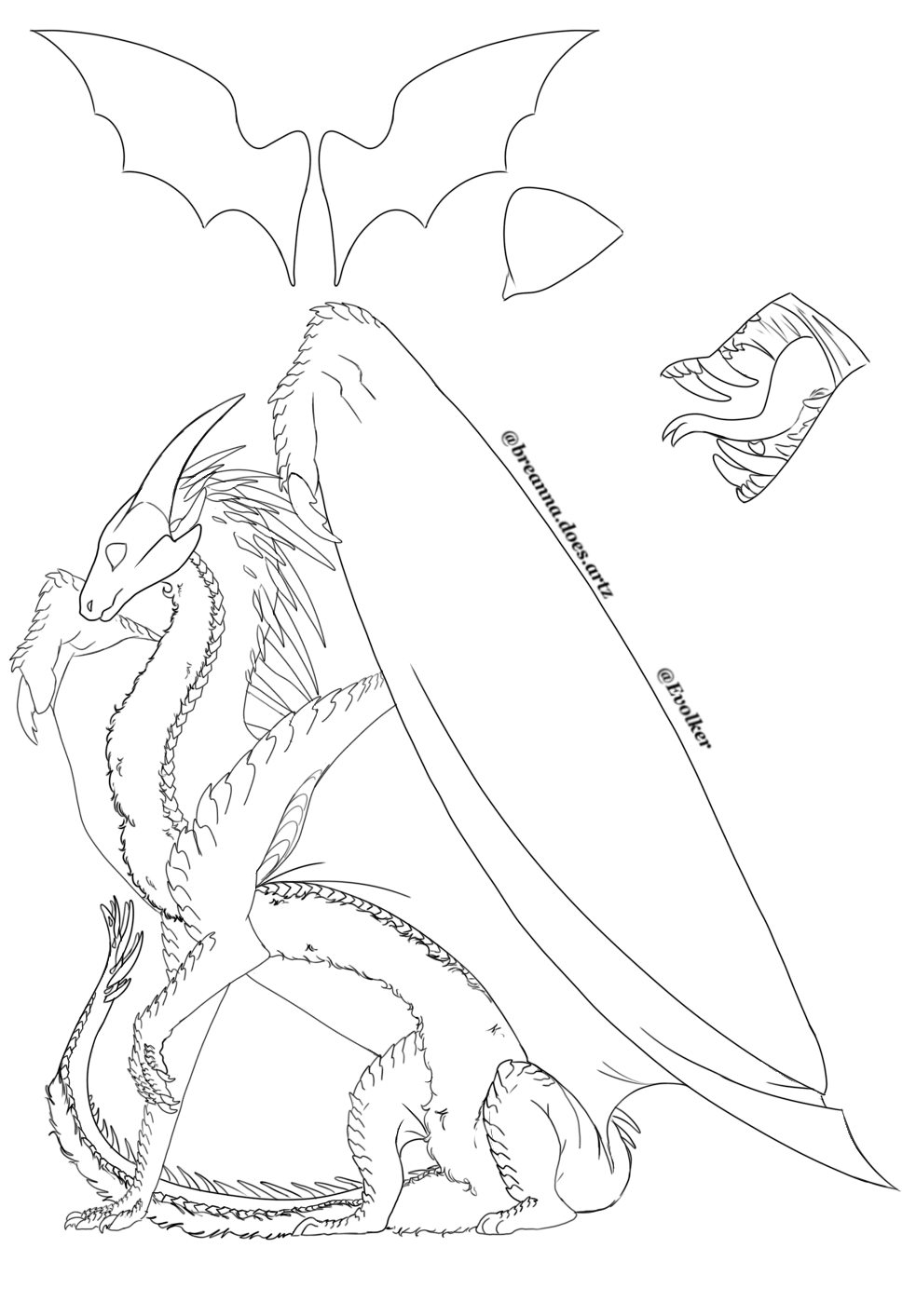 Icewing base | Wings of Fire | F2U Transparent by Evolker on DeviantArt