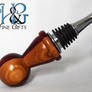 Wine bottle stopper handcrafted two tone