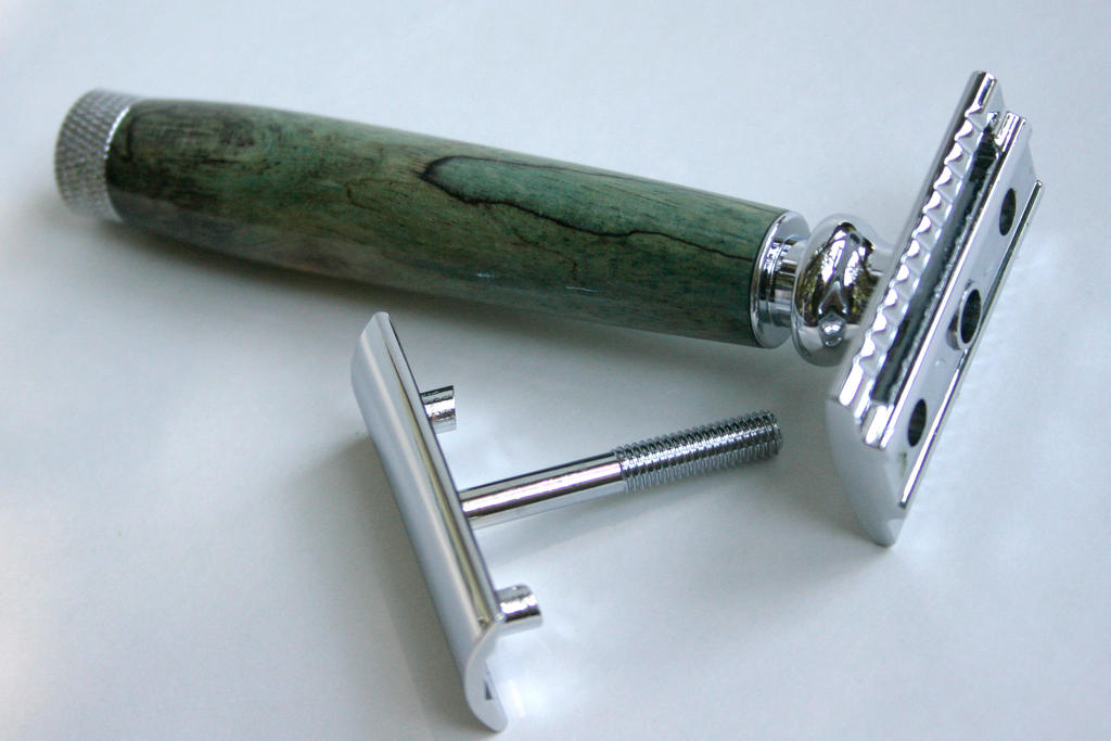 Safety razor handle in handcrafted wood by HopeAndGracePens on DeviantArt