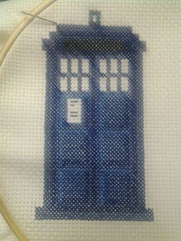 Tardis XStitch WIP