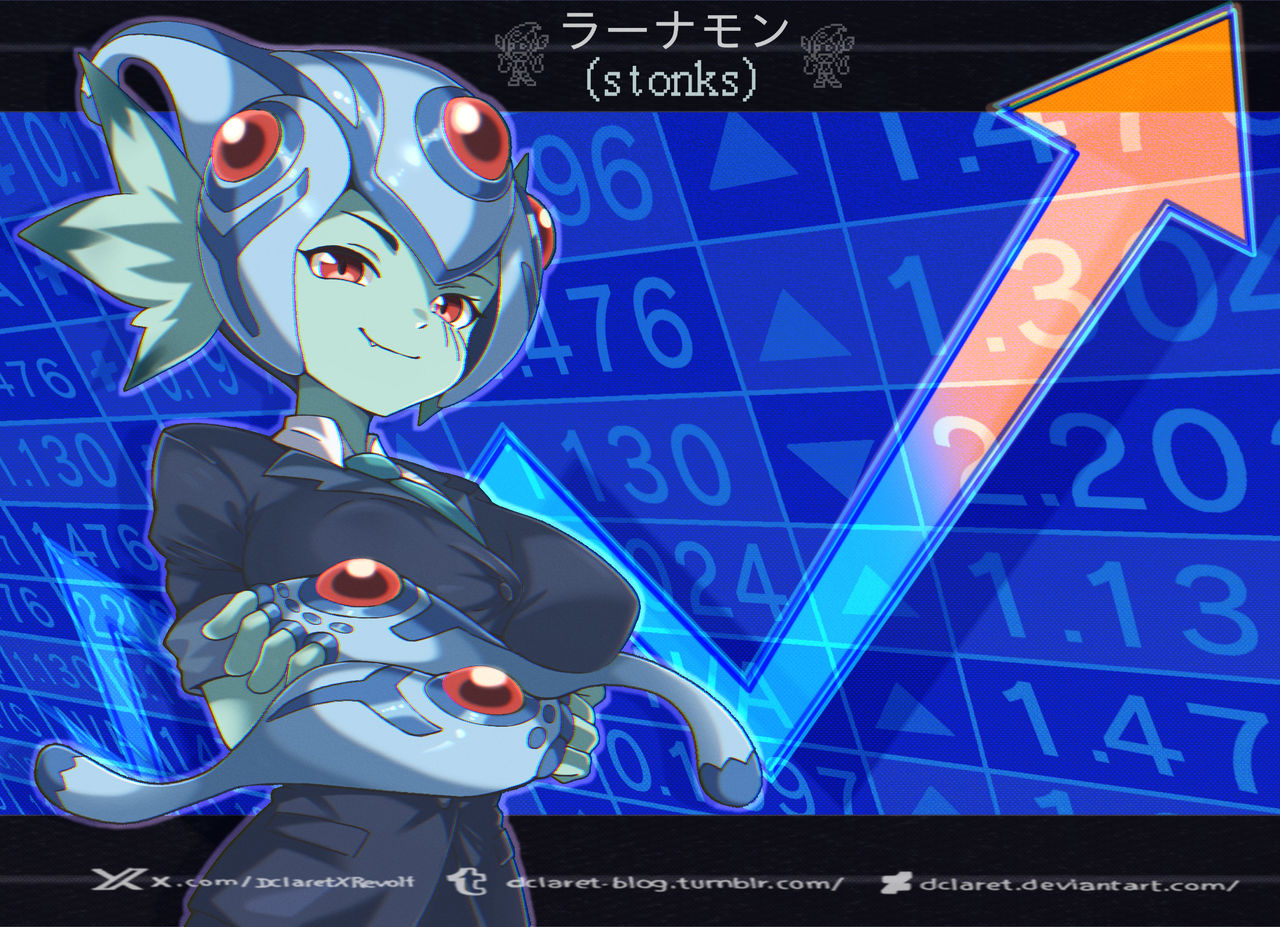 Cartoons Ranamon Ranamon (stonks) by Dclaret on DeviantArt