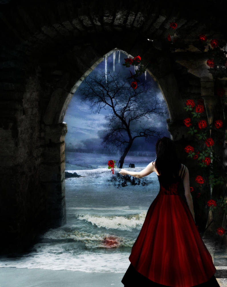 Bleeding, a rose. by HunterOfSolitude