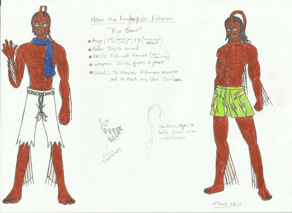 Neon The Anglerfish Fishman by Loopy-Lass on DeviantArt