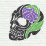Tribal Skull And Rose coloured version