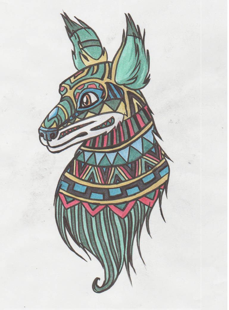 Aztec wolf by SammYJD on DeviantArt