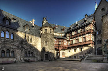 Wernigerode  -  Schlosshof  scal.