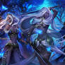 D and D Drow sisters commission illustration