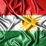 Kurdistan Flag, with different texture and fabrics