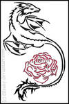 Dragon and Rose tattoo